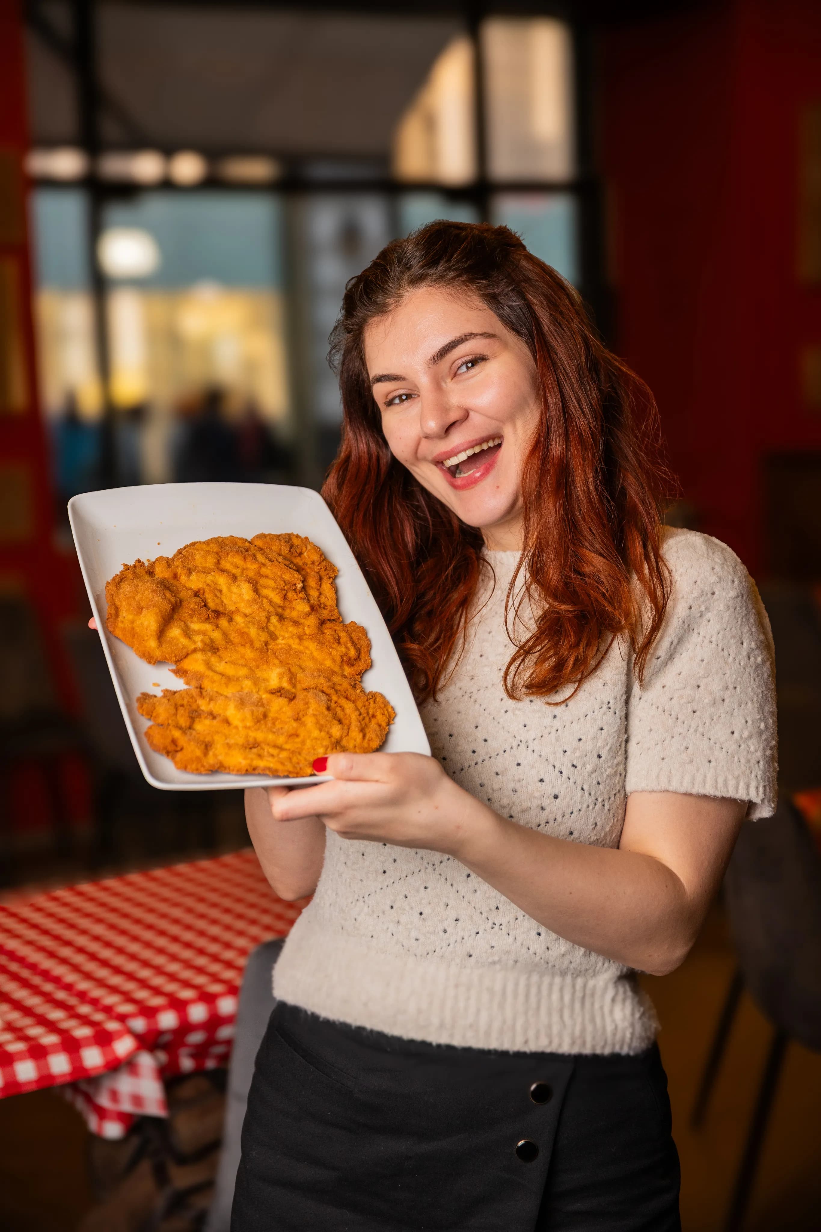 Retro Schnitzel House Budapest restaurant interior.